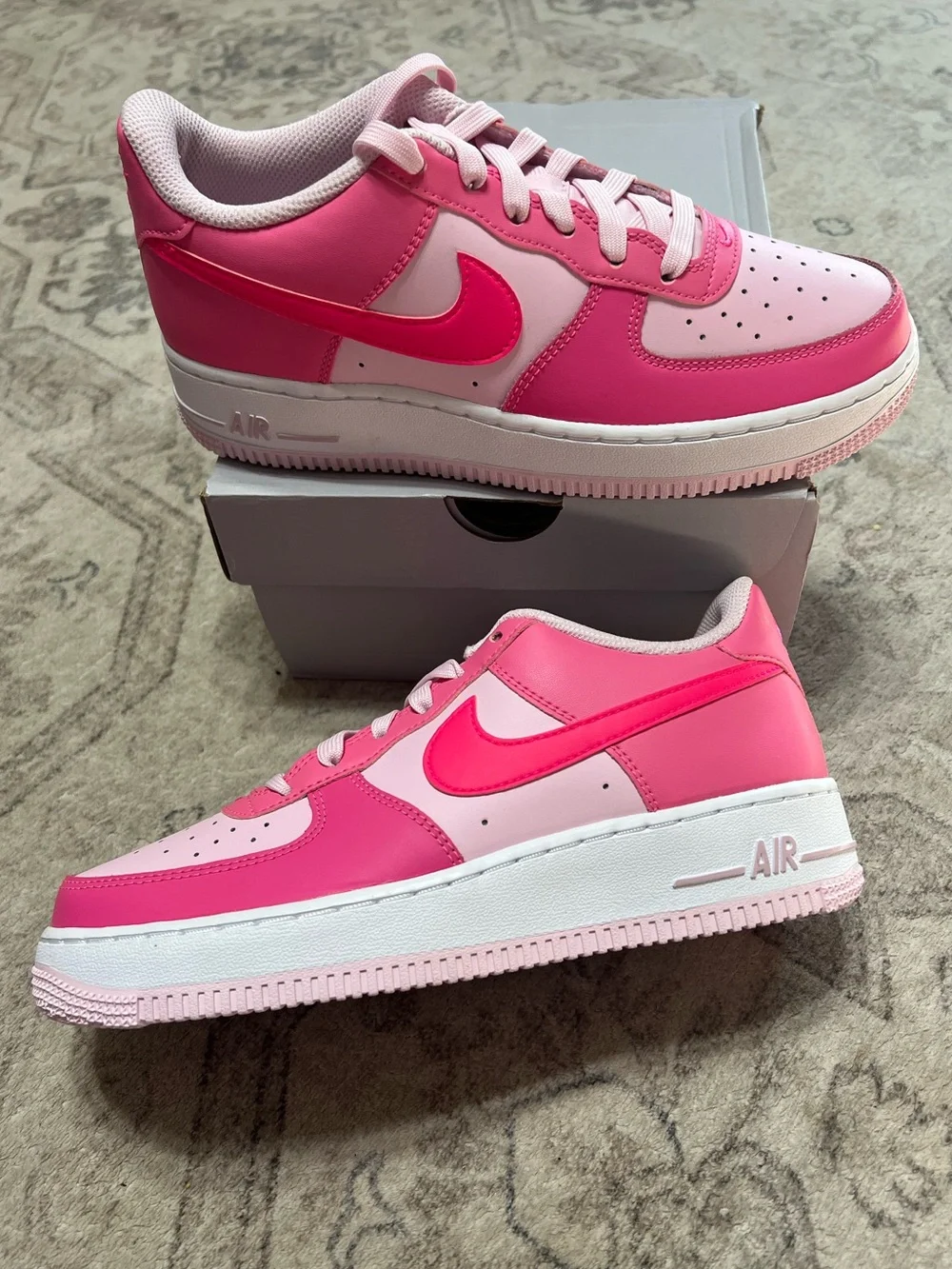 Nike Air Force 1 Pinksicle/Pink Foam/ Hyper Pink Youth 6/ Women’s 7.5 - Picture 2 of 13